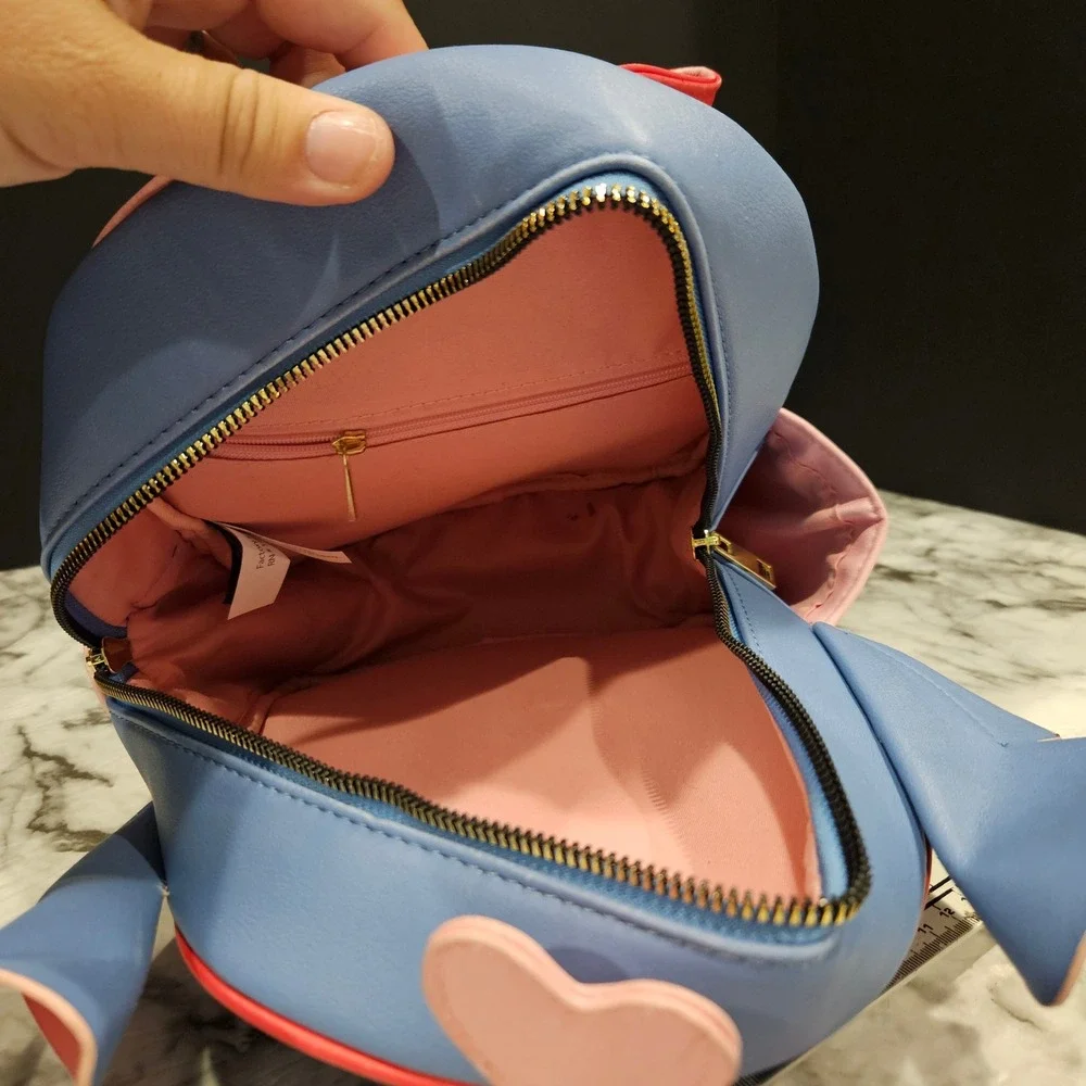 Disney Stitch Her Universe Heart‎ Valentine Backpack Loungefly Mini Bag pink red